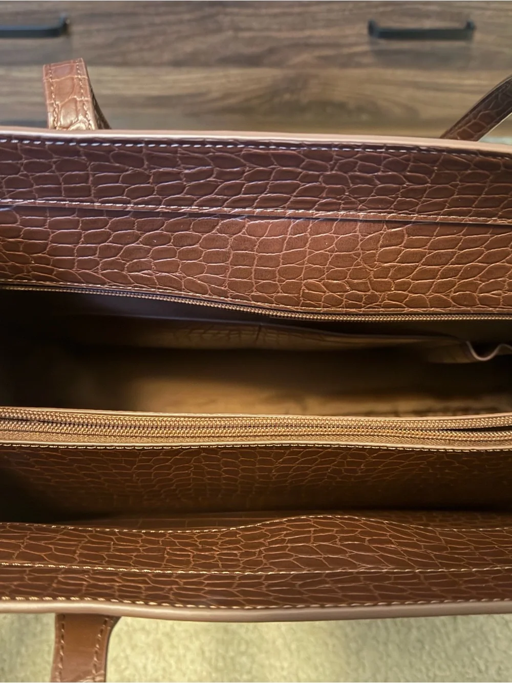 BEIS Large Work Tote - Maple Croc